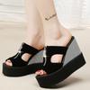 Wedge Sandals Women Summer Elegant High Platform Slippers Women Sandalias Mujer Solid High Heels Sandals 2024 Wedge Slippers