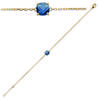 [Q4952] - Gold Plated Bracelet 'Sissi' Golden Blue - 6 Mm
