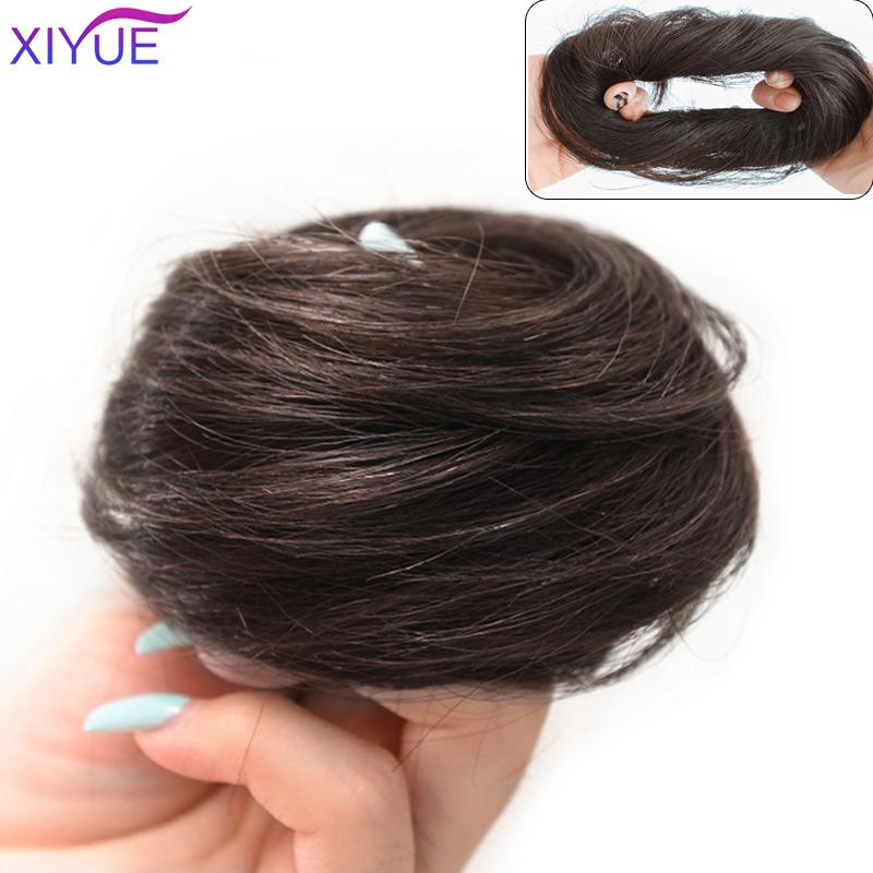 Synthetic Flexible Hair Buns Curly Scrunchy Chignon Elastic Messy Wavy Scrunchies Wrap For Ponytail Extensions For Women