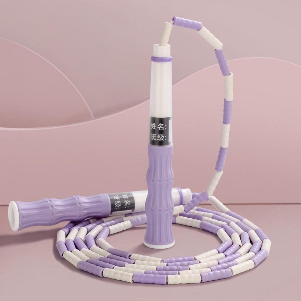 Signable Soft Bead Skipping Rope Adjustable Length Segmented Fitness Jump Rope Weight Loss Fitness