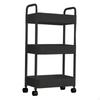 3 Layer Kitchen Cart with Caster Wheels Corner Shelf Storage Shelves Utensils Rack Multifunctional