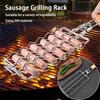 Grilling Basket Metal Mesh Barbecue Sausage Grilling Rack Net Picnic Camping BBQ Net Home Kitchen Barbecue Grilling Accessories