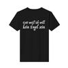 O-neck Print T-shirt Gott Weiss Ich Will Kein Engel Sein Top Mens Custom Made Short-sleeved Cotton Fashion