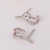 Banyan Tree S925 Silver U-Shape Diamond Luxury Earrings for Women - Korean Niche Cold Style