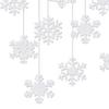Yousheng 12 Pcs Felt Snowflake Christmas Ornaments White Snowflake Hanging Decoration for Winter Tree Mantel Wall Home Party Decor