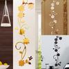 3D Diy Flower Shape Acrylic Wall Sticker Modern Stickers Decoration(Black,Gold,Silver)