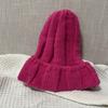 Do Not Pick People, Solid Color Knitted Hats for Men and Women, Thickened and Showing the Face, Small Cone Top Wool Hat, Bare Body Pullover Hat Tide