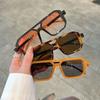 Vintage Square Sunglasses For Men Fashion  Retro Double Bridge Male Sun Glasses Eyewear Trendy Brand Design Shades