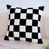 Flower Zebra Checkered Line Tiger Pattern Plush Cushion For Bedroom Lounge And