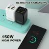 150W Ultra Fast Charger 6 Ports PD QC 3.0 Cable 6A Super High Speed Fast Charger EU US UK Plug For iPhone Samsung