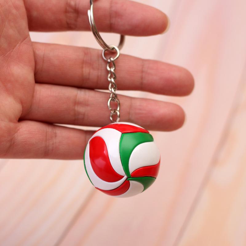 Sports Keychain Set: Basketball, Football, Volleyball - Unique Chain Rings & Personalized Luggage Accessories for Fans