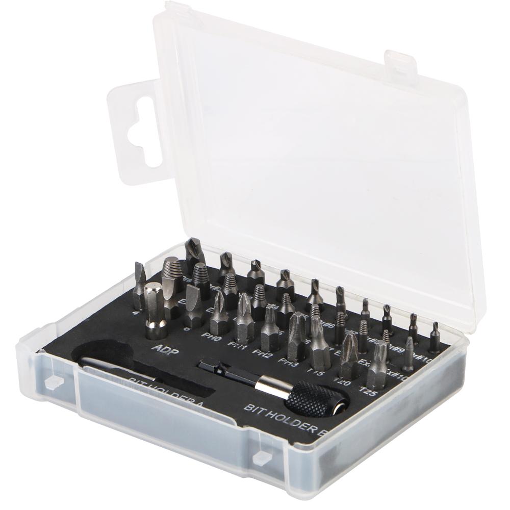 22/33Pcs Drill Bit Set Holder Damaged Screw Removal Tools Magnetic Extension Bit Broken Head Bolt Extractor Screw Extractor