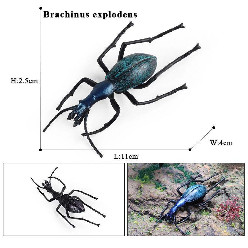 Oenux Simulation Dragonfly Grasshopper Centipede Wild Insect Animals Model Action Figures Miniature Education Collection Kid Toy