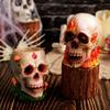Halloween Skulls Ornaments Horror Atmosphere Decoration Haunted House Prop Ghost Festival Rose Skulls Resin Crafts