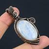 Beautiful Moonstone Gemstone Copper Wire Wrap Handmade Pendant Jewelry