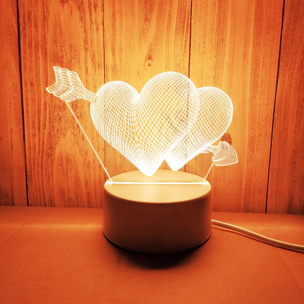 Creative Led Night Light Usb Plug Night Light Monochrome Bedside 3d Night Light