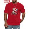 Marvel Super Hero Groot Cartoon Printed T-Shirt Men's and Women's Summer New American Loose Casual Trend Short Sleeve Top