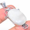 Natural Rainbow Moonstone Gemstone 925 Sterling Silver Pendant 2.17" O1S26