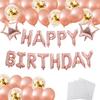 Birthday Decoration Balloon HAPPY BIRTHDAY Balloon Set Birthday Decoration Champagne Color Confetti Balloon Party Celebration Decoration Wall J038