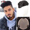 Short Synthetic Replacement Hair Extension Piece Fringe Top Closures Hairpins For Men Baldness Clip In Natural Fringe Hair