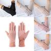 Breathable Female Sunscreen Gloves Full Finger Cycling Gloves Fashion Ice Silk Gloves Summer