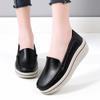 Spring Autumn Women Flats Loafers Ladies Leather Platform Shoes for Women Comfort Wedge Moccasins Slip On Casual Shoes Heigh 5cm