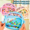 1 Set Magnetic Drawing Board with 50 Colorful Colorful Beads Pen DIY Early Dot Art Education Kids