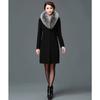 Korean Version of The New Woolen Women's Coat Medium and Long Woolen Fur Collar Trench Coat