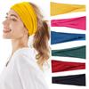 Women Solid Color Elastic Hair Bands Yoga Headband Fashion Makeup Hair Hoop Vintag Headwrap Hair Accessories
