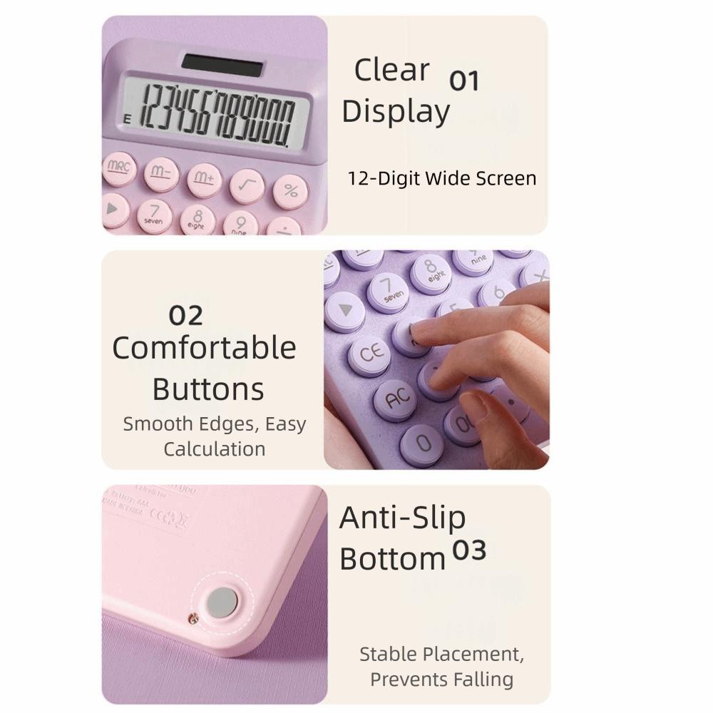 High-value Solar Desktop Calculator Candy Color Finance Calculator Financial Institution