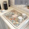 Mud Absorbent Quickly Dry Heat Resistant Non-Slip Tableware Pad Dish Drying Mat Placemat Coffee Mat