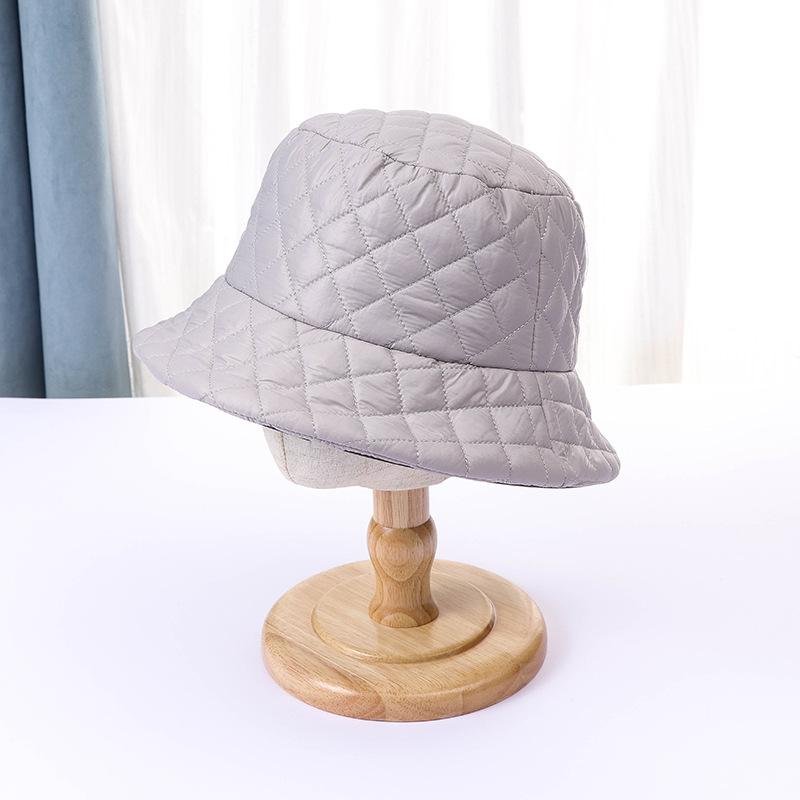 Hat Women's New Winter Bucket Hat Down Cotton Versatile Show Small Face Thickened Breathable Warm Basin Hat Men