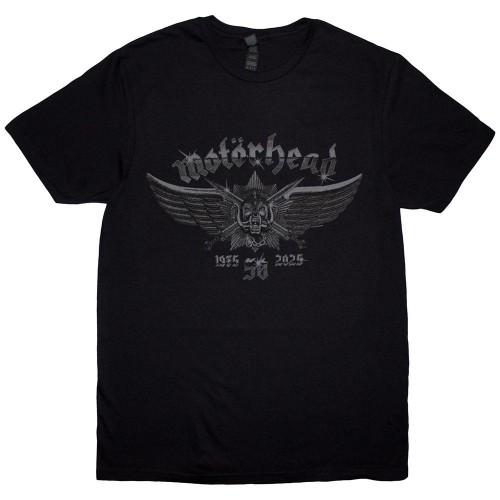Motorhead Unisex Adult 50 Years Wings Badge T-Shirt