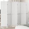 VidaXL Room Divider 6 Panels, Room Separator, Privacy Screen, Living Room Bedroom Screen, White Wood 358729