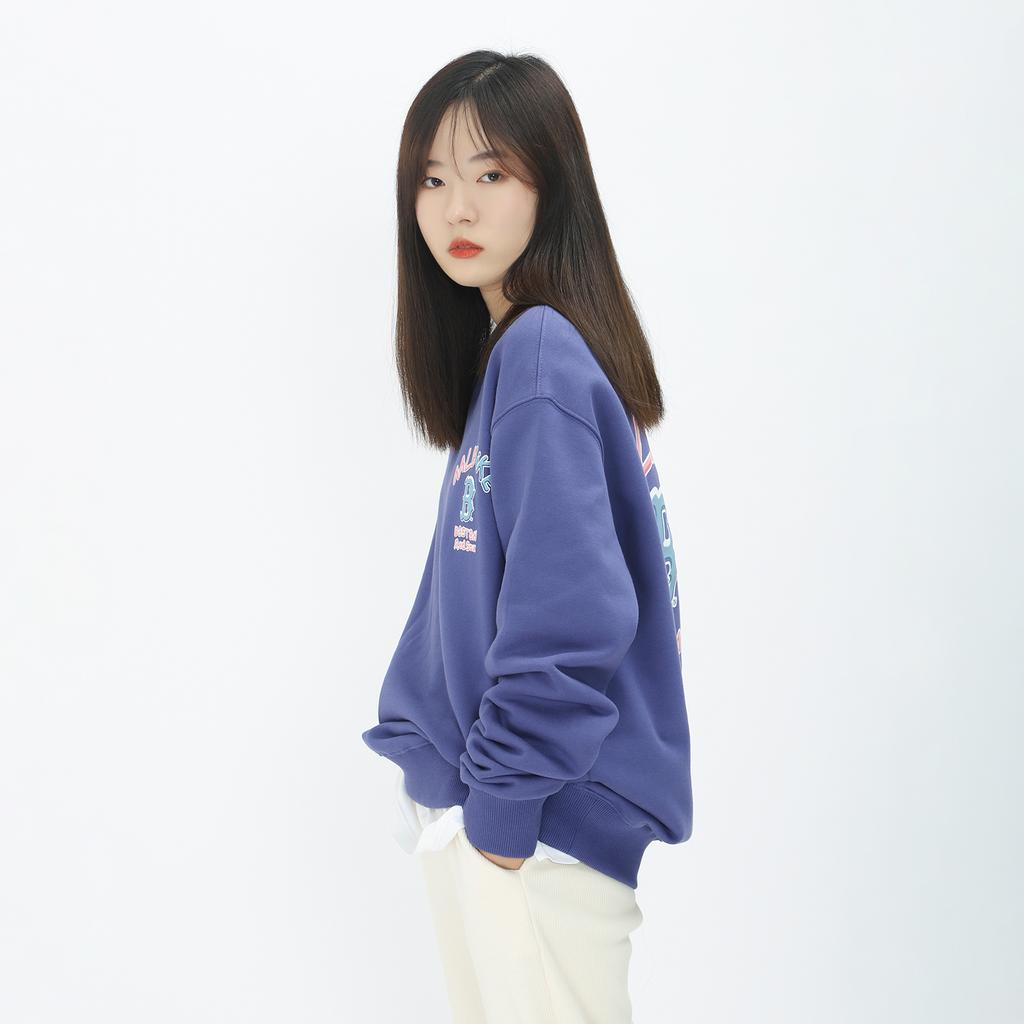 New MLB Sweatshirts Unisex Light Navy Blue 3AMTL5116-43NYL