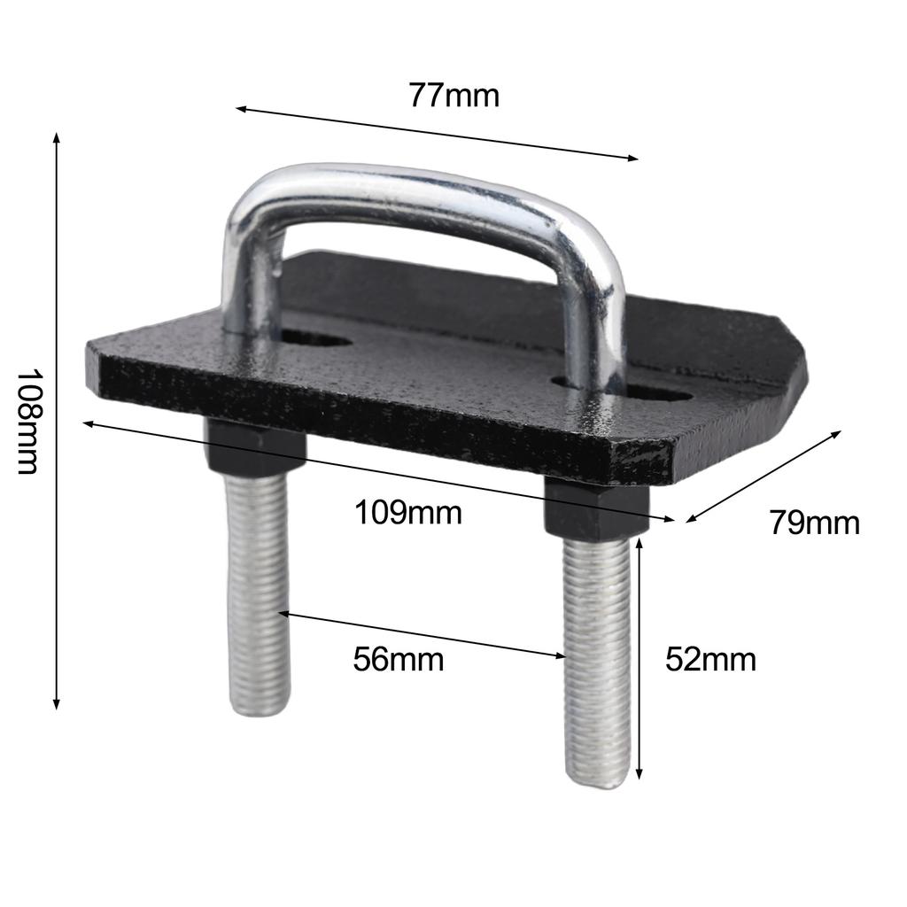 Trailer Lock Down Hitch Tightener Stabilizer Heavy Duty Anti Rattle Tow Clamp Parts Accessories Black