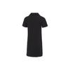 Puma Solid Color Casual Loose Minimalist Knitted Polo Short Sleeve Dress Women Dress Black 676658-01