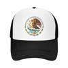 Custom Coat Of Arms Of Mexico Baseball Cap Sports Unisex WoUnisex's Adjustable Mexican Flag Seal Trucker Hat Summer Snapback Caps