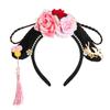 Sweet Chinese Style Hair Hoop Long Tassel Children Hair Bands Retro Hanfu Flower Headband  Festival