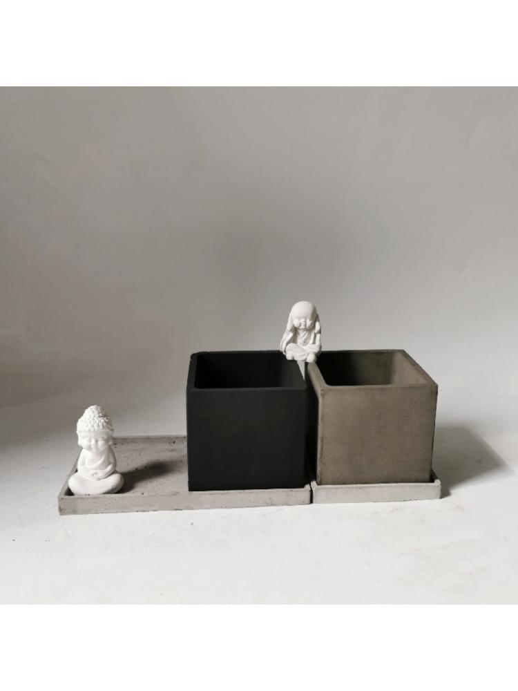 4 Inch Sqaure Concrete Flower  Silicone Mold Succulent Planter Silicone Mold Homemade Succulent Plant  Molds