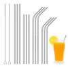 Kiemeu Reusable Dishwasher Safe Stainless Steel Metal Straws for 20oz and 30oz Tumblers