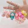 2021 New Cartoon Raincoat Piggy Keychain PVC Soft Key Candy Color Bag Pendant Personality Student Couple Gift