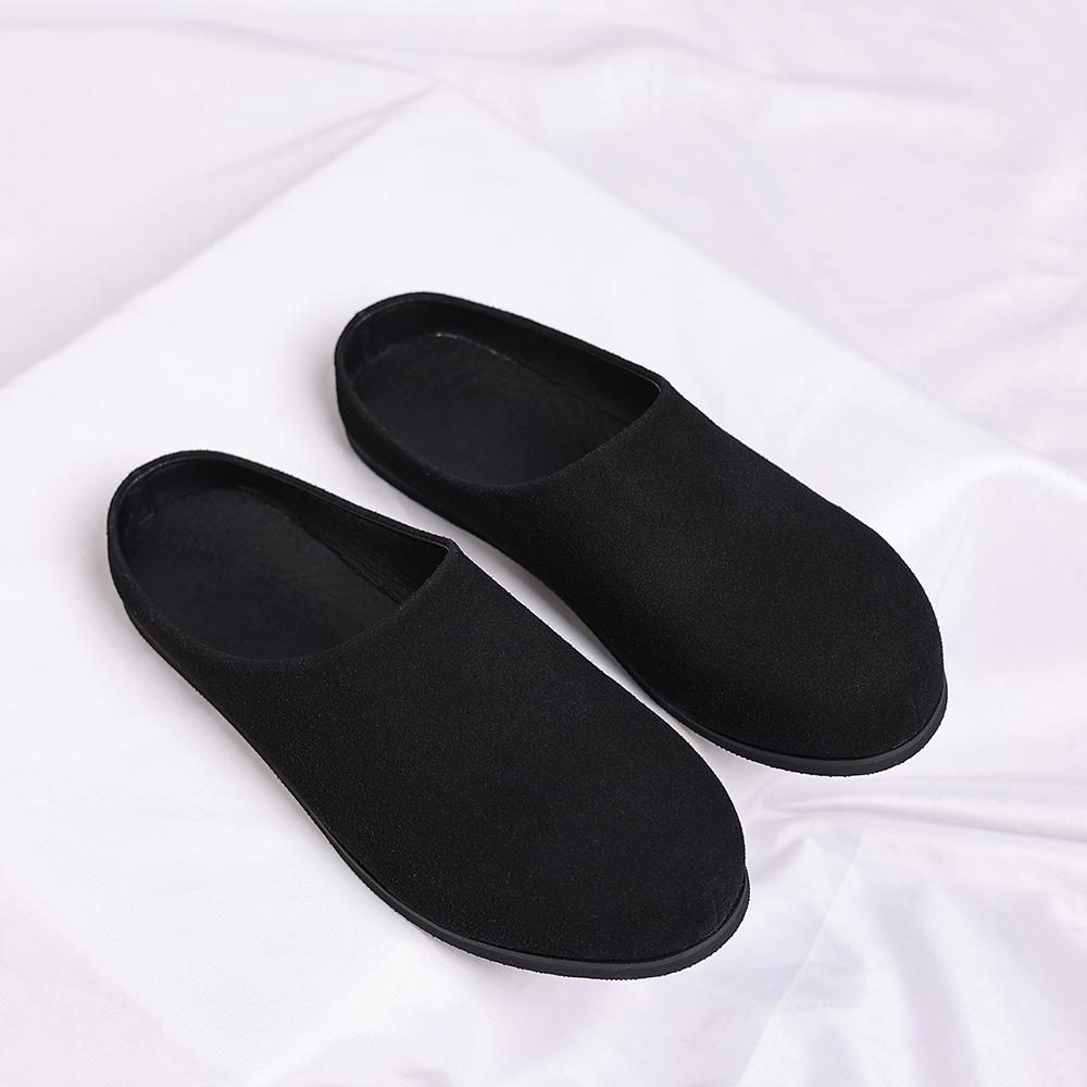 Fashion Leisure Walk Muller Shoes Male Casual Lazy Shoes Fashion Loafers Moccasins Slip On Men's Lazy Flats Men Half Drag Driving Shoes