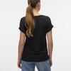Short-sleeved T-shirt with Turn-up Cuffs Fine Knit Round Neck Brianna Women VERO MODA