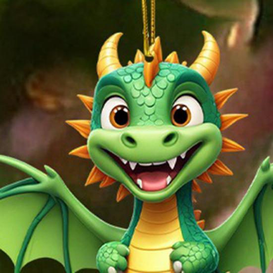 Christmas Advent Calendar 24 Acrylic Christmas Tree Ornaments Dinosaur Pendant Festive Bag Charms Creative Countdown Decor for Home Holiday Party