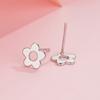 925 Silver Flower Stud Earrings, High-End 18K Gold Glossy Earrings, Niche Exquisite Light Luxury Fashion Earrings.