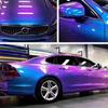 High Gloss Chameleon Purple To Blue Vinyl Wrap Film Motorcycle Car Interior Styling Decals DIY Sticker Sheet Glossy Films Wraps