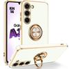 Case - BOOLING - for Samsung Galaxy A34 5G - Silicone TPU - Rotating Ring Stand - White