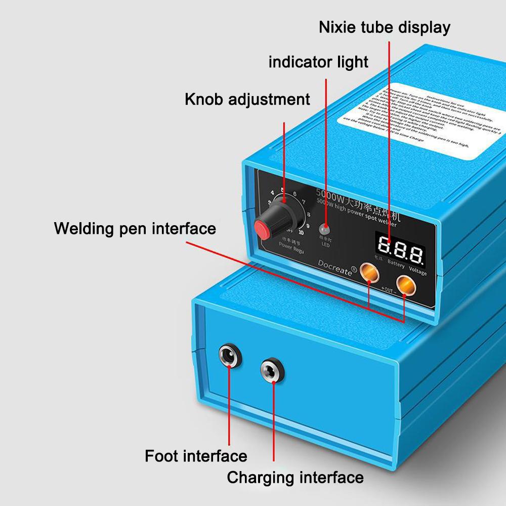 High Power 5000W Handheld Portable Home Welding Machine Battery Nickel Sheet Spots Welding Machine