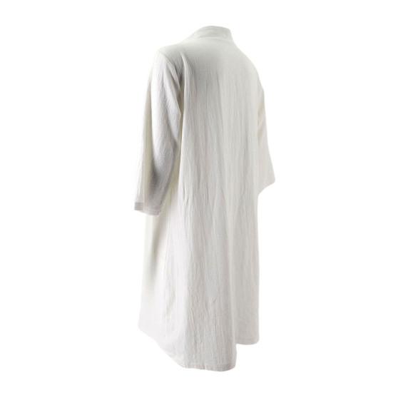 Women Summer Midi Dress Lapel Half Sleeve Solid Color Single-breasted Soft Breathable Buttons Lady Knee Length Dress